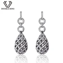 Дважды R бренд 925 Серебряные бижутерия серьги для Горячая распродажа; женская обувь простые элегантные новые Ювелирные украшения Женский подарок cae00446sa-4