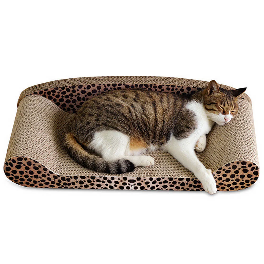

Corrugated Paper Pet Cat Scratch Board Pad Cat Kitten Scratch Sofa Bed Cats Claws Care Toys Nail Scraper Leopard Mat