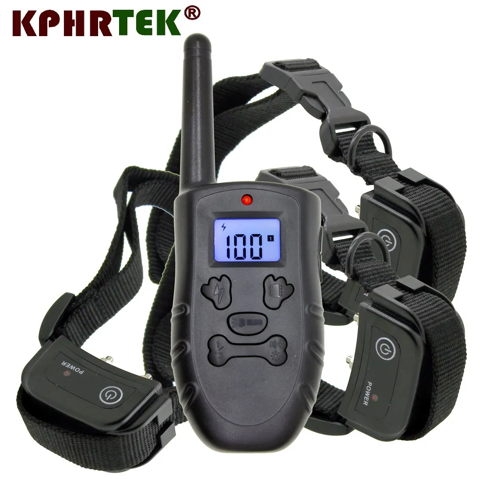 

Screen Backlight Remote Pet Dog Training Electronic Collar Rechargeable 100 Levels Shock and Vibration Swimming waterproof