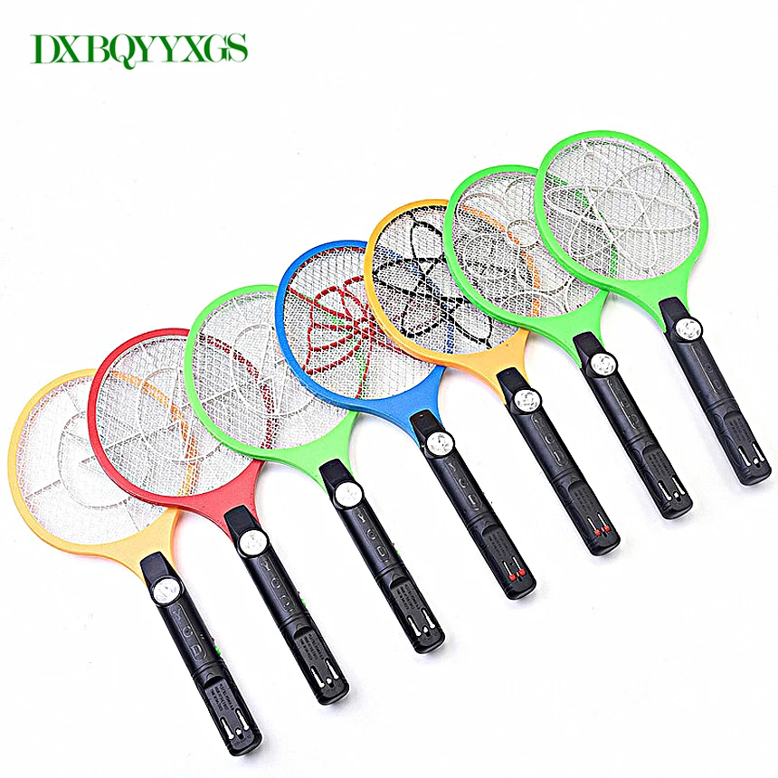 3 Layers Net Dry Cell Hand Racket Electric Swatter Home