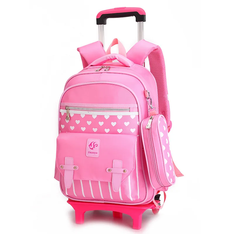 

Children Trolley Primary Escolar Backpack Wheels Travel Bag Schoolbags Kids Trolley Bookbags Removable Satchel Mochila Infantil
