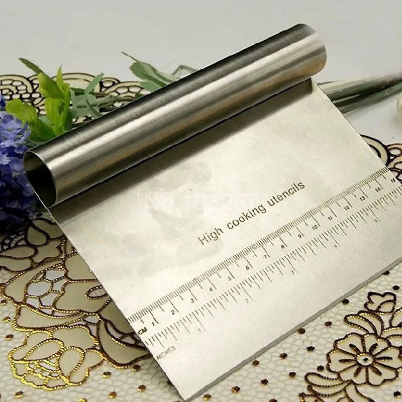  High Cooking Utencils Baking Stainless Steel Pizza Dough Scraper Cutter Tool Kitchen Pastry Cake To