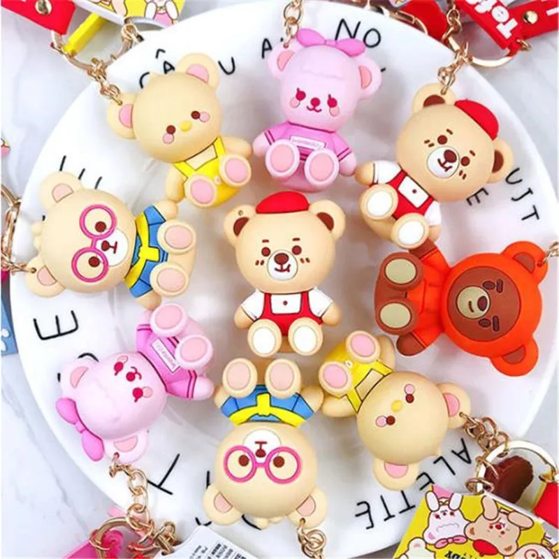 Bycobecy 2019 Unisex Key Holder Wallet Fashion Cute Creative Qi Meng Teddy Pattern Case Car Women Bag Pendant Organizer | Багаж и сумки