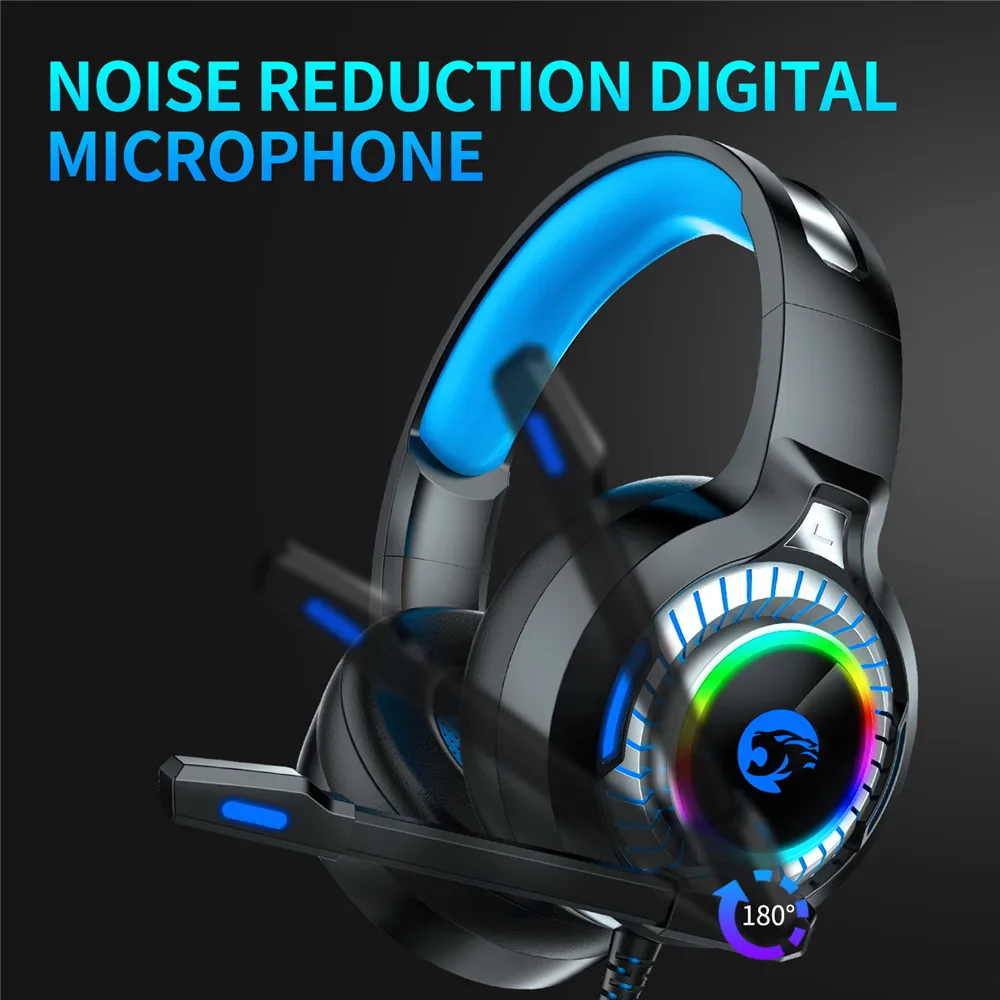 ASKMEER A60 PS4 Gaming Headset casque PC Stereo Game Earphone Headphones with Microphone RGB LED Light for Xbox One Computer Gamer (10)