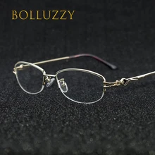 Модная женская оправа для очков, Золотая полуоправа для чтения, оптическая оправа для очков по рецепту
