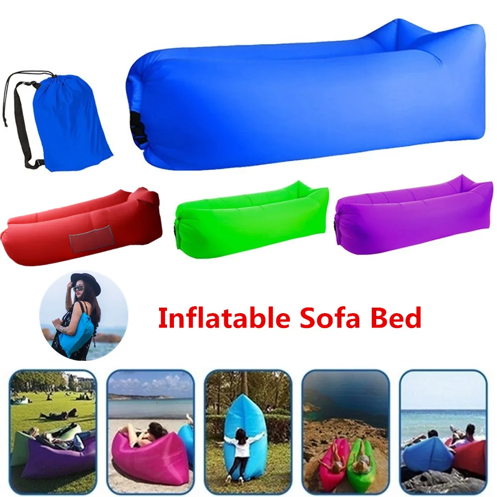 

Outdoor camping fast inflatable sofa inflatable sleeping bag lounger bed Fast Folding Sofas Waterproof Adult Beach Lounge Chair