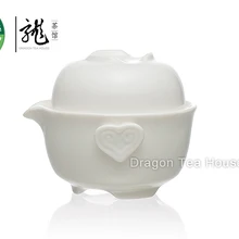 Белый фарфор Gongfu чашку чая и чайник Набор