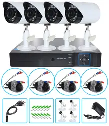 AHD 1080 P Weatherproof набор камер ИК-Цвет CMOS Домашней Безопасности Системы 4 цилиндрическая камера для наблюдения Системы