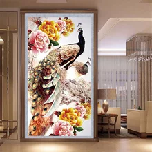 30*55 cm diy 5d diamante pintura fazer ponto da cruz do bordado fazer pavão flor bordado mosaico diamante fazer ponto da cruz