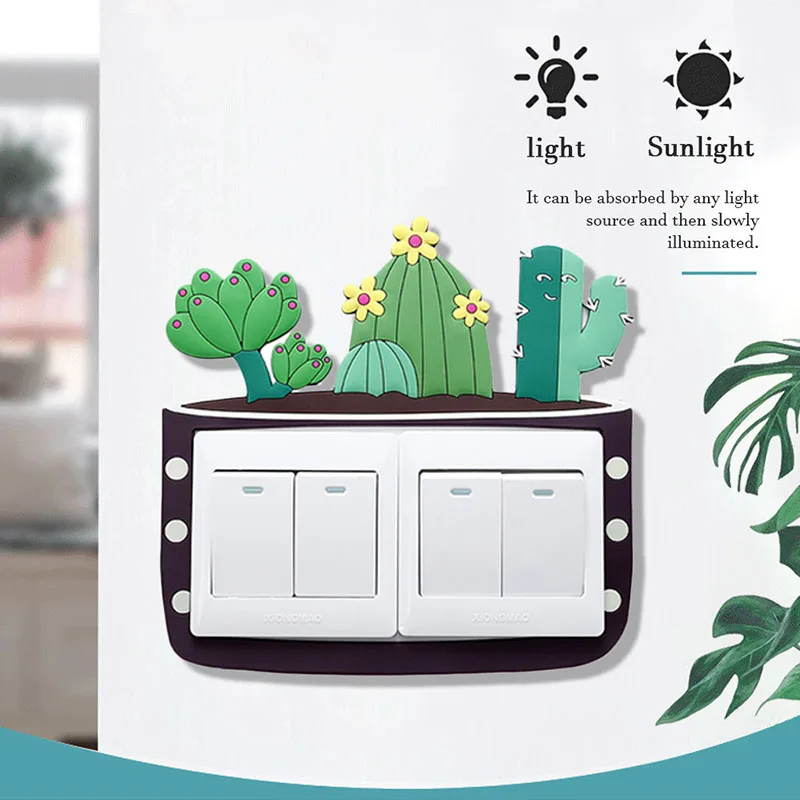 6 muur stickers Cactus