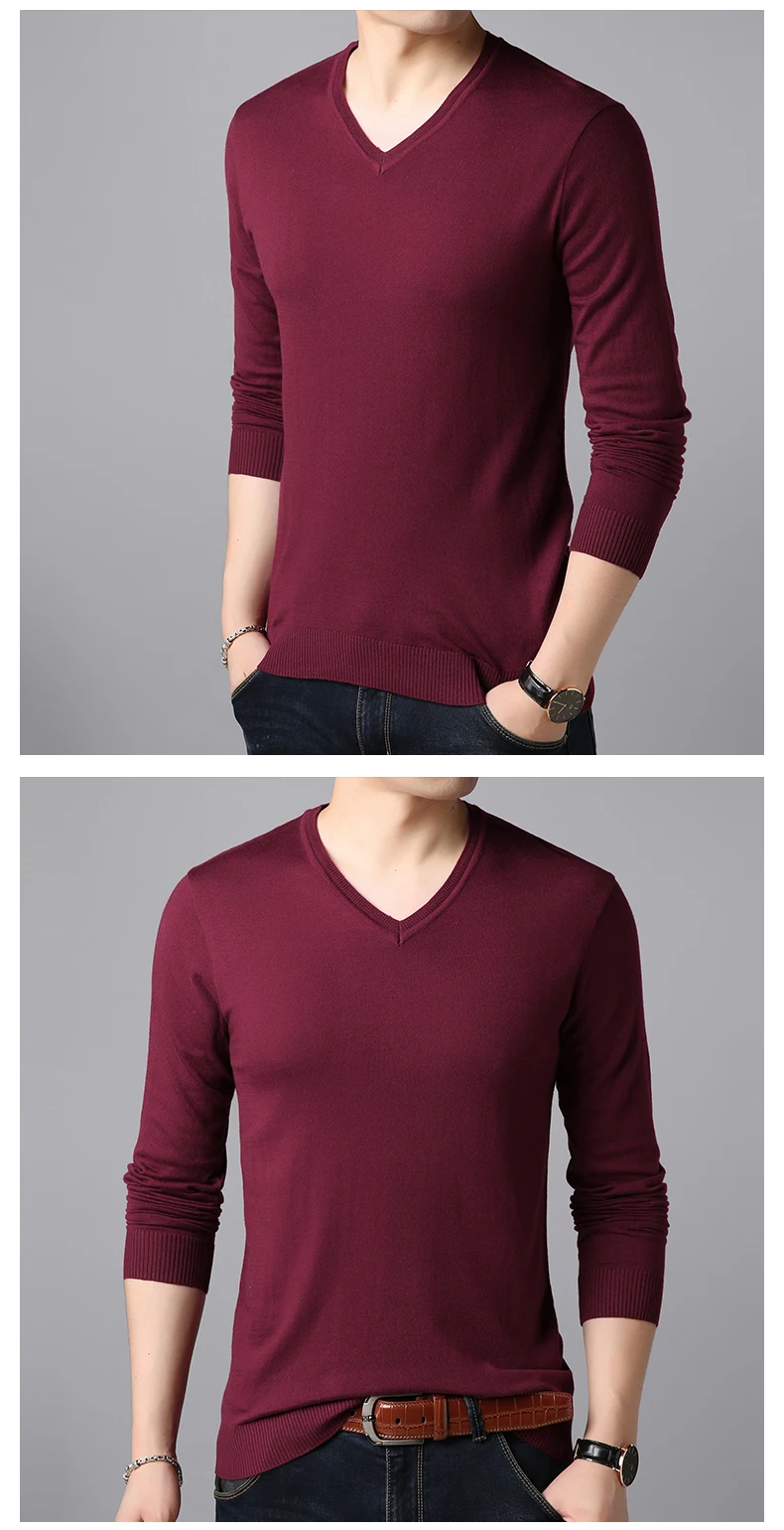 Мода 2019 г. бренд свитеры для женщин для мужчин пуловеры V образным вырезом сплошной цвет Slim Fit вязаные Джемперы зима корейский стиль повсе