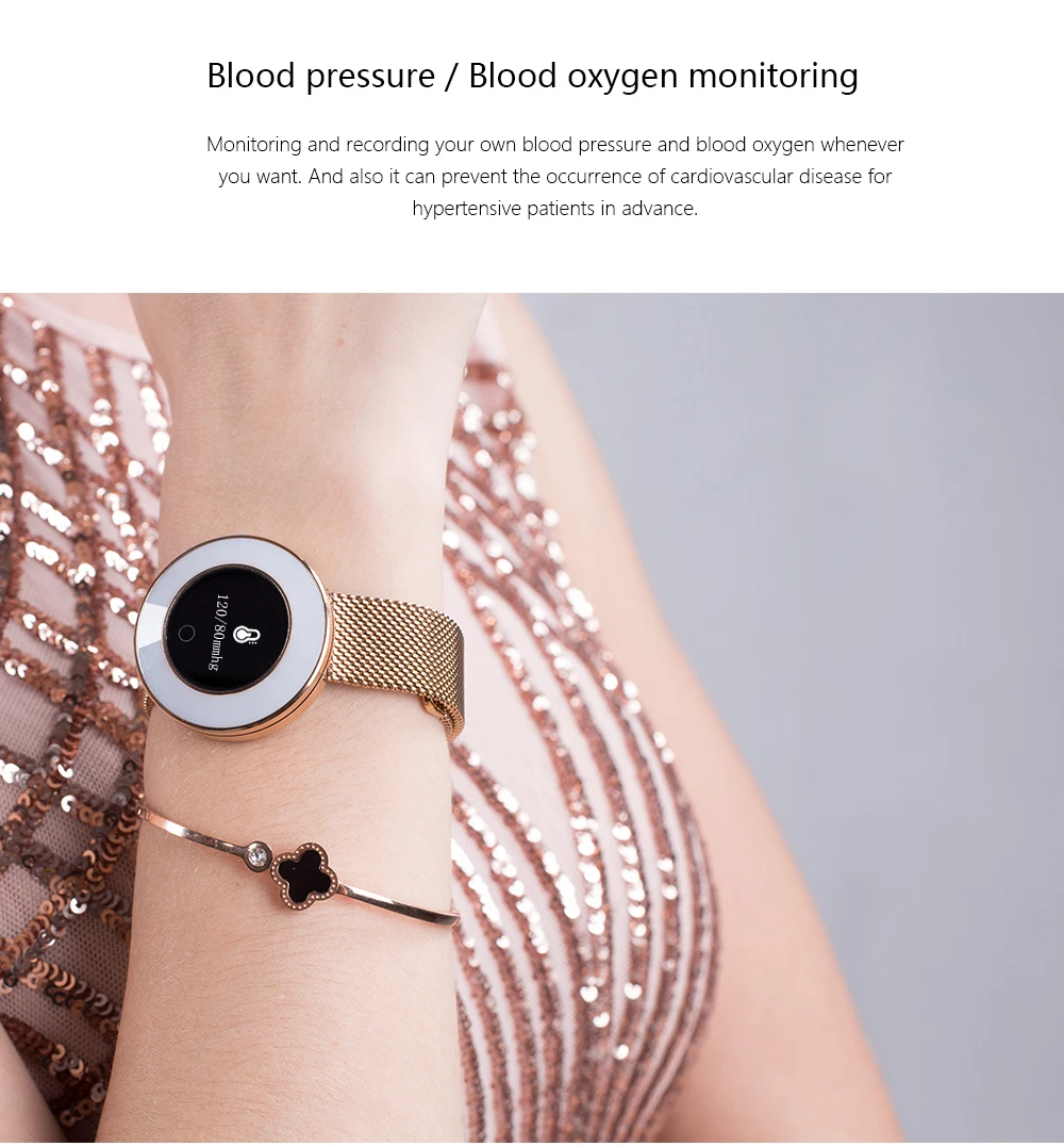 

Female smart Wristbands Fitness watch waterproof sport with Pressure Smart Bracelet Ip68 Tracker Women Motion Tracking Pedometer