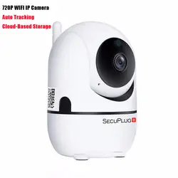 SecuPlug + SP09 автоматическое слежение за 720 P экшн-камера с Wi-Fi IP Камера Видеоняни и радионяни панорамирования/наклона 3,6 мм двухсторонняя