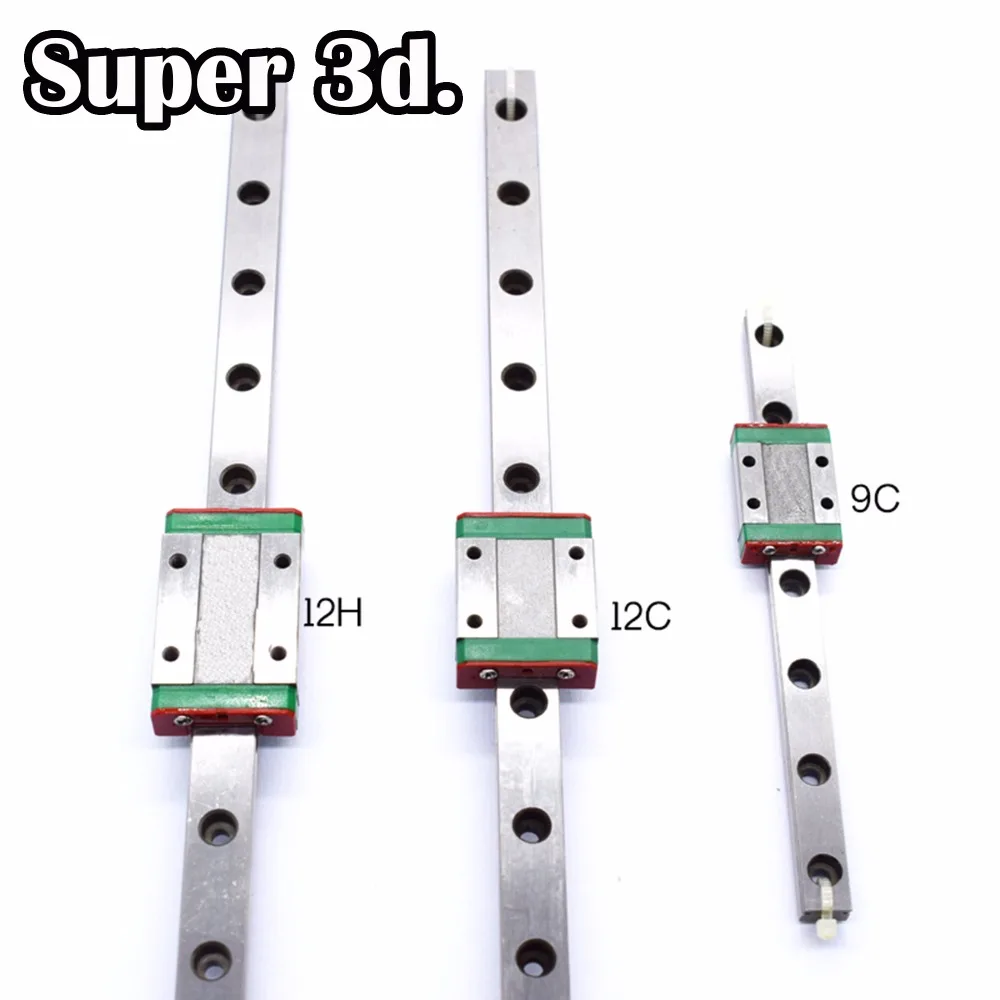 

12mm Linear Guide 135/ 320/400/ 500/ 600mm + 1pcs MGN9C/12C/12H/12 slider block bearing linear guide for 3D printer cnc parts