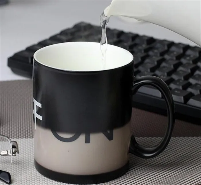 Волшебная меняющая цвет кофейная чашка вкл/выкл тепловой СОП цвет ация керамическая чашка волшебный переключатель чашка для воды