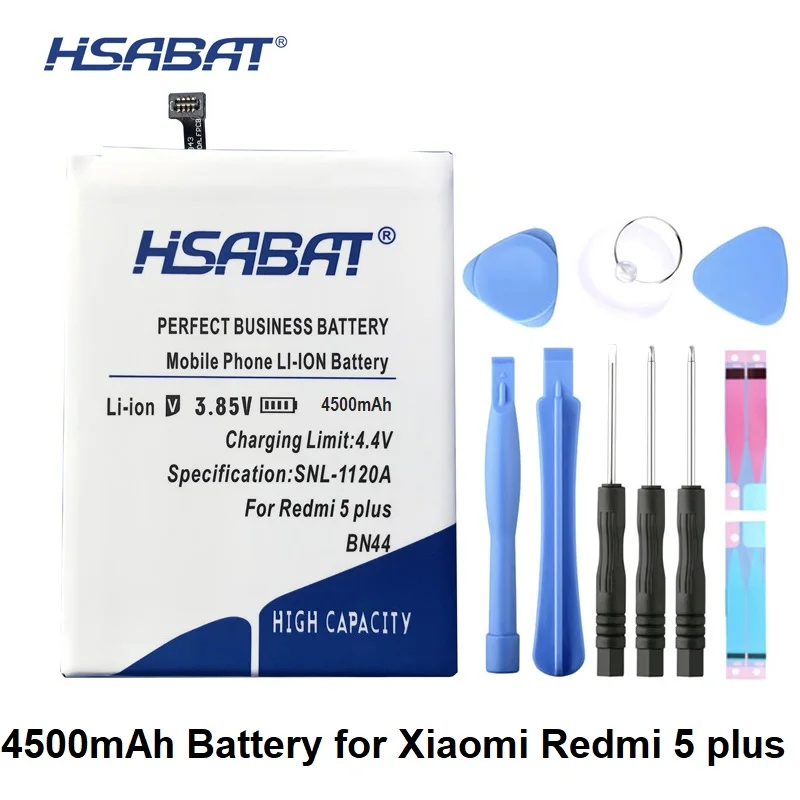 

HSABAT 4500mAh BN44 Battery for Xiaomi Redmi 5 plus 5.99" Hongmi 5 Plus