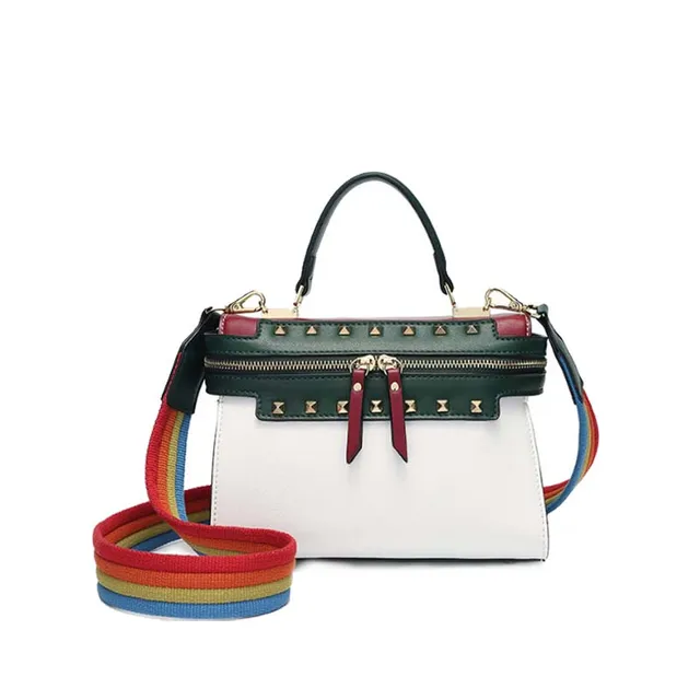 Elegant Fashion 2018 New Trendy Handbags Simple Wild Rainbow Elegant Fashion 2018 New Trendy Handbags Simple Wild Rainbow Broadband Korean Winter Messenger Bag