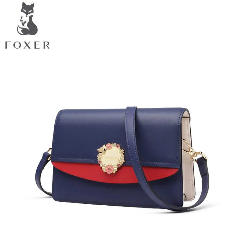 

FOXER 2019 new leather saddle bag Fashion versatile shoulder messenger bag Designer bag female