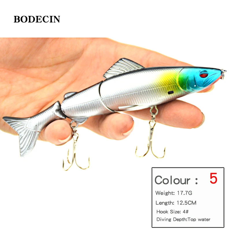 1pcs 127g 125mm Fishing Wobblers Lure Wobbler Lures Bait For Fish Peche 3 Segments Minnow Swimbait Hard Baits With Steel Ball (3)