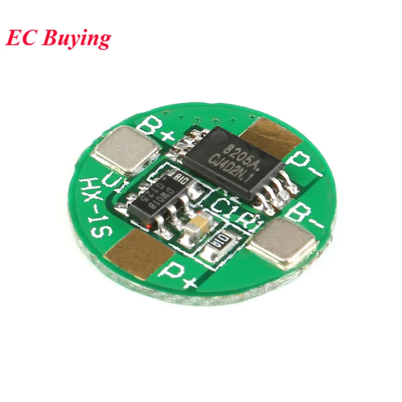 

3.7V 1S 18650 Lithium Battery Protection Board PCB 2.5A li-ion BMS PCM with Overcharge and Over Discharge Protection