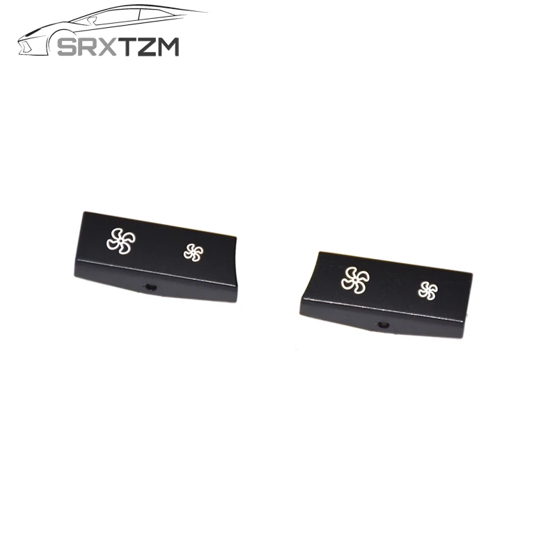 

SRXTZM 1Pair New Black Car Heater Climate Control Switch Fan Button Cap Covers For BMW F10 F11 F02 F07 F18 Car Accessories