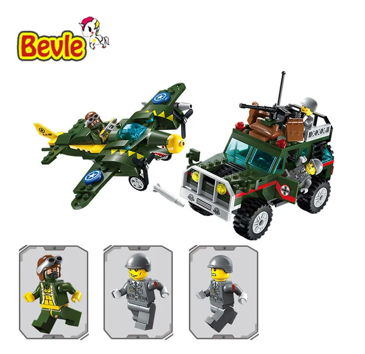

Enlighten 1707 Military Series Fighter War Air Strikes Building Block Figures SWAT Toys
