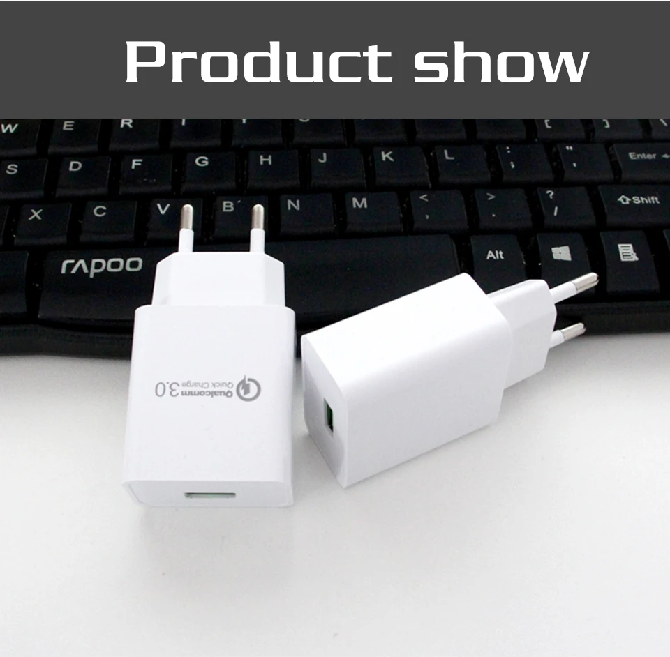 Quick Charge QC 3.0 USB Mobile Phone Chargers EU Conversion Plug Adapter Travel Wall For Universal Mobile Phone Fast Charging (12)