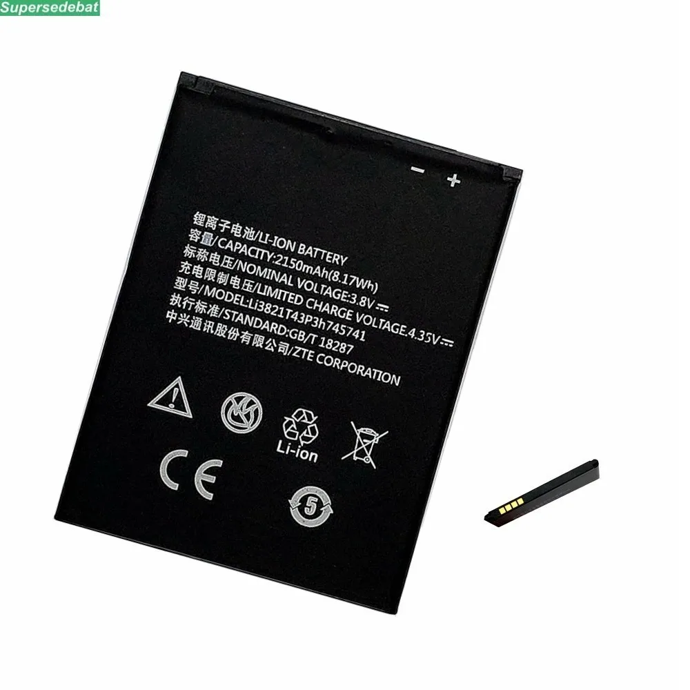 2150 мАч li3821t43p3h745741 Аккумулятор для телефона ZTE Blade L5 Plus T520 SS C370 L0510 аккумуляторные