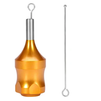 

Adjustable Aluminium Cartridge Grip Tubes Needle Bar For T-Attoo Motor Machine (Yellow)