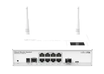 MikroTik Cloud Router Switch CRS109-8G-1S-2HnD-IN 8 Gigabit Ports RouterOS 2.4GHz WI-FI Router
MikroTik Cloud Router Switch CRS109-8G-1S-2HnD-IN 8 Gigabit Ports RouterOS 2.4GHz WI-FI Router