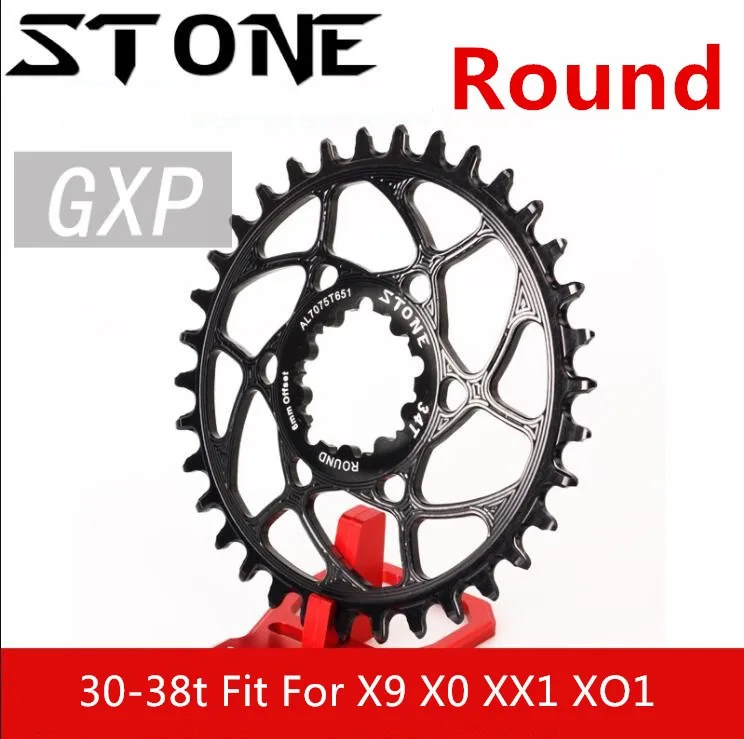 

Stone Chainring for Sram GXP X9/X0/XX1/X01 32/34/36/38T 6MM Offset 12S Round Bike Chain Wheel Crankset Bicycle Tooth Plate