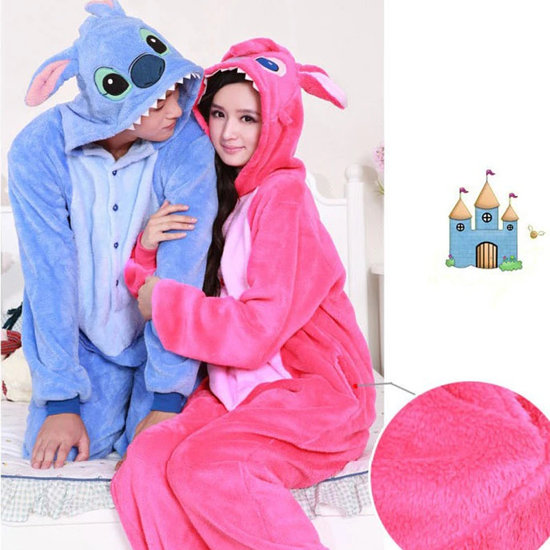Onesie Winter Adult Unisex Pajamas Cartoon Animal Halloween Cosplay Costume Hooded Sleepwear Unicorn Panda Stitch Onesies