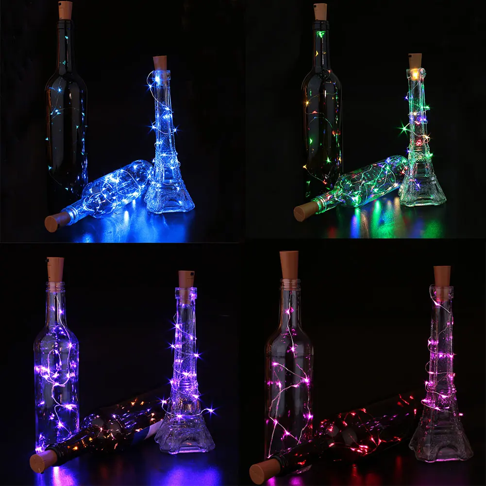 

3Pcs Bottle Wine Stopper Lamp Copper Wire Light Strip Cork LED Bar Party