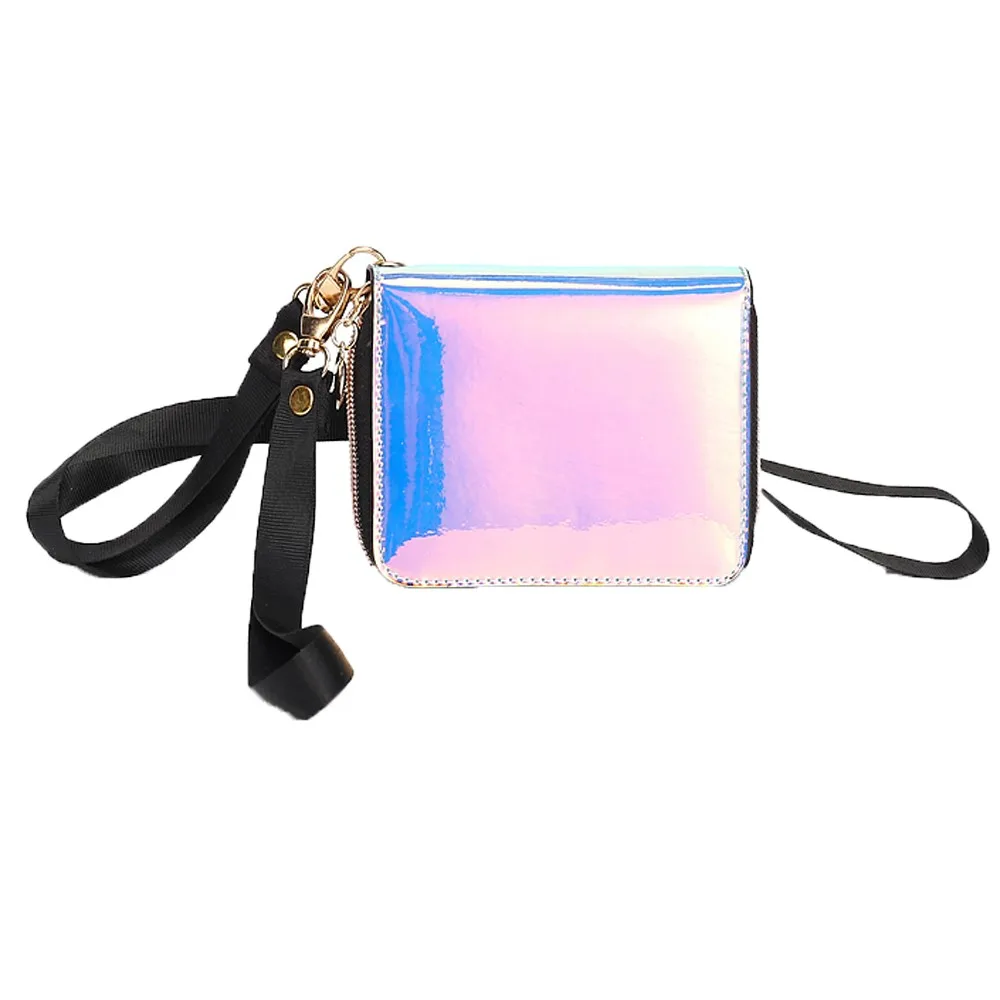 

New Women Short Wallet Clutch Laser Wallet Fashion Standard Zipper Wallets Designer Variable Color Card Holder Purse **