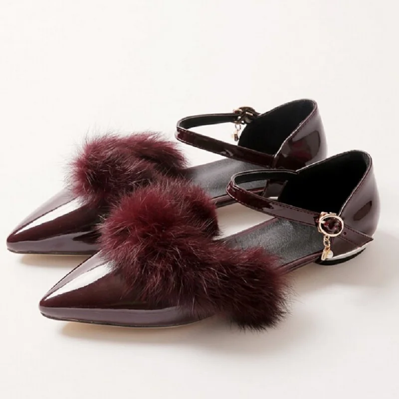 pointed strap flats