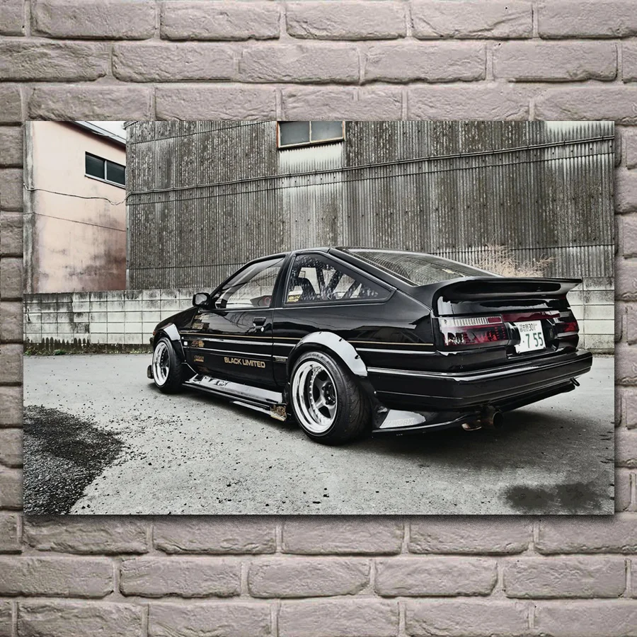 

Ae86 japan tuning sports car KC220 Living room home wall modern art decor wood frame fabric poster