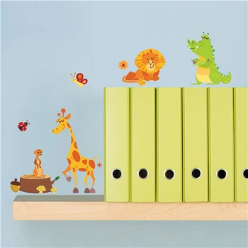 

Home Decor Jungle Adventure Animals Wall Stickers for Kids Rooms Safari Nursery Rooms Baby Poster Monkey Wall Decals Wallpaper