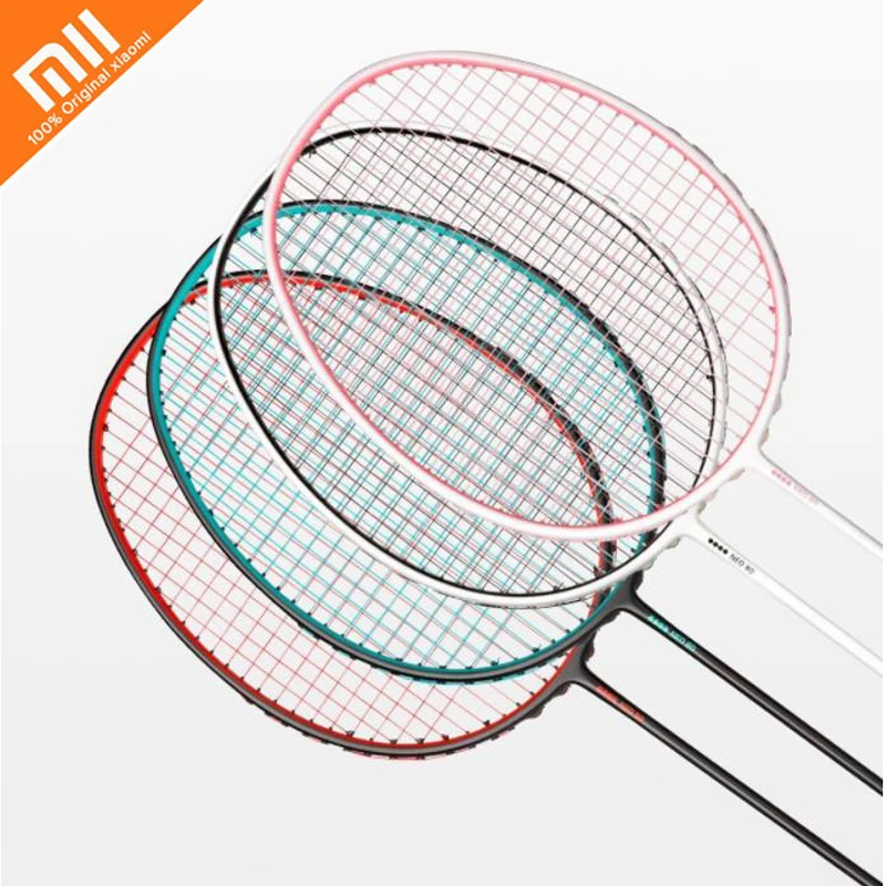 

4 colors original xiaomi mijia badminton racket high quality 4U 80g athlete dedicated badminton racket at 22-30 pounds