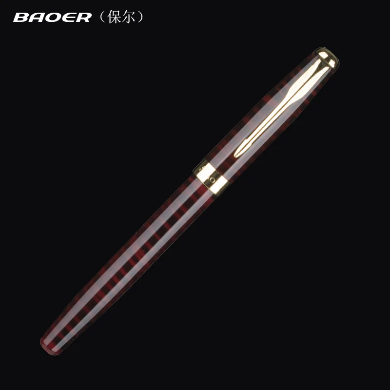 고품질 Baoer 388 만년필 imaurita 잉크 펜 0.5mm 펜촉 풀 메탈 럭셔리 펜 Caneta, 사무실 학교 문구 용품