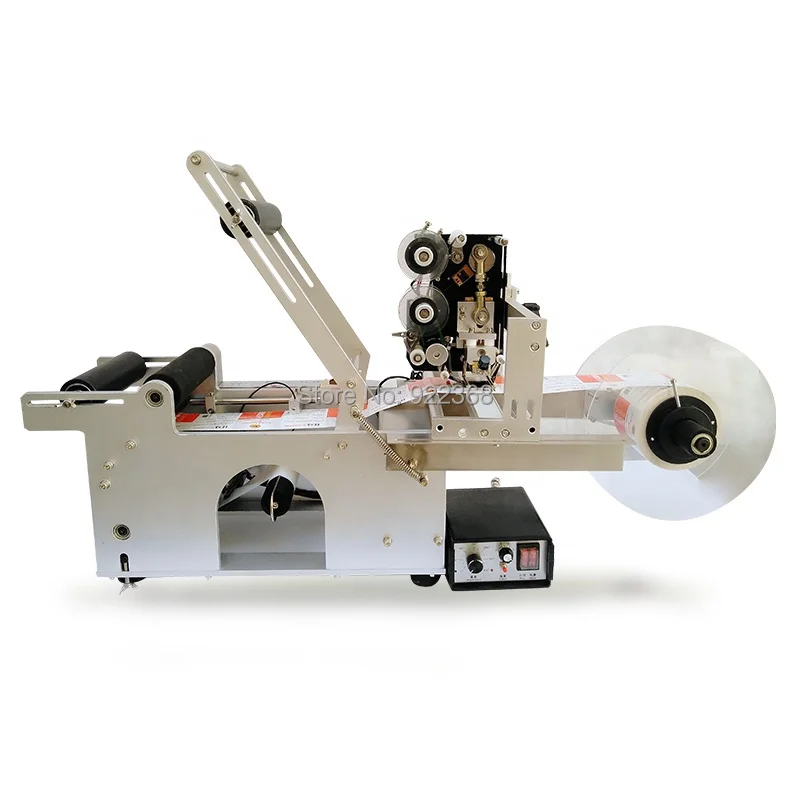 

NEWest 110v/220v MT-50D Semi-automatic Round Bottle Labeler Labeling machine with hot stamp coder