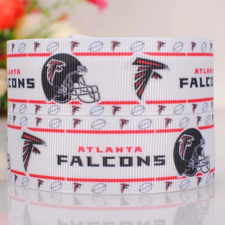 5yards 7/8 " 22 mm football team pattern print grosgrain ribbon DIY