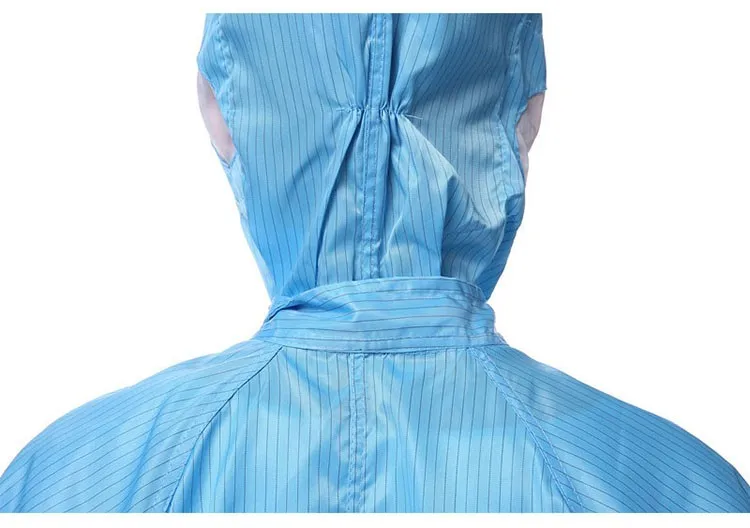 CCGK Anti-static Coverall Polyester Filament+Semi-conductive Fibre Cleanroom Garments Clean food Dust-proof Paint Work Clothing (12)