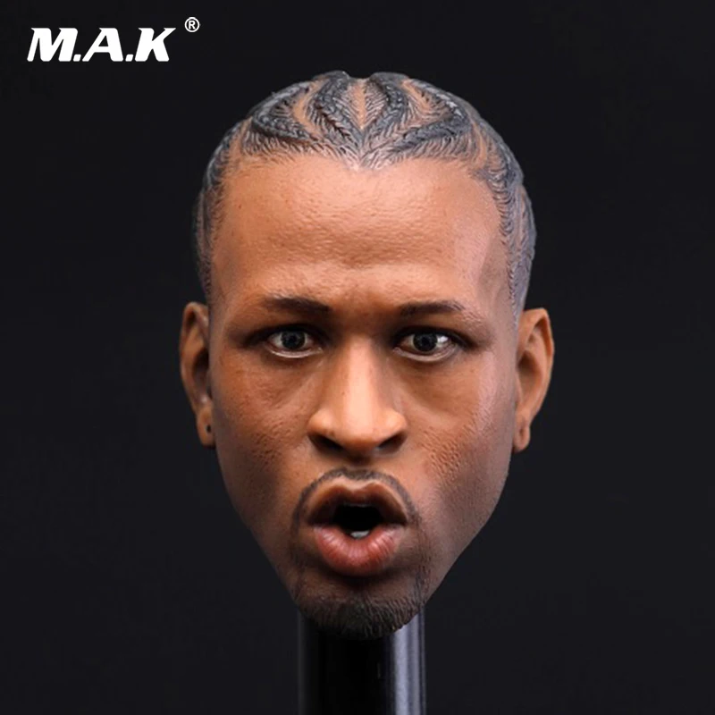 

1/6 Basketball Star Allen Iverson open mouth Head Carved American Head Carved Model Toys Fit 12" Action Figure Body