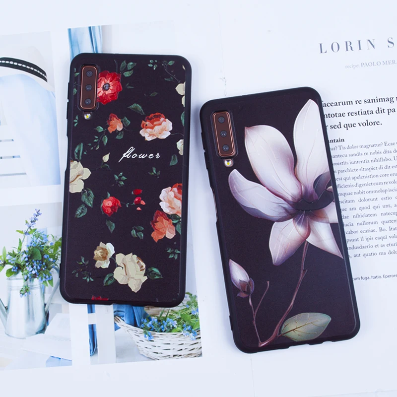 

Relief Case For Samsung A7 2018 S8 S9 Plus S7 Edge Case Silicone Ultral Thin Case For Samsung Galaxy A750 A3 A5 A7 A8 A6 2018