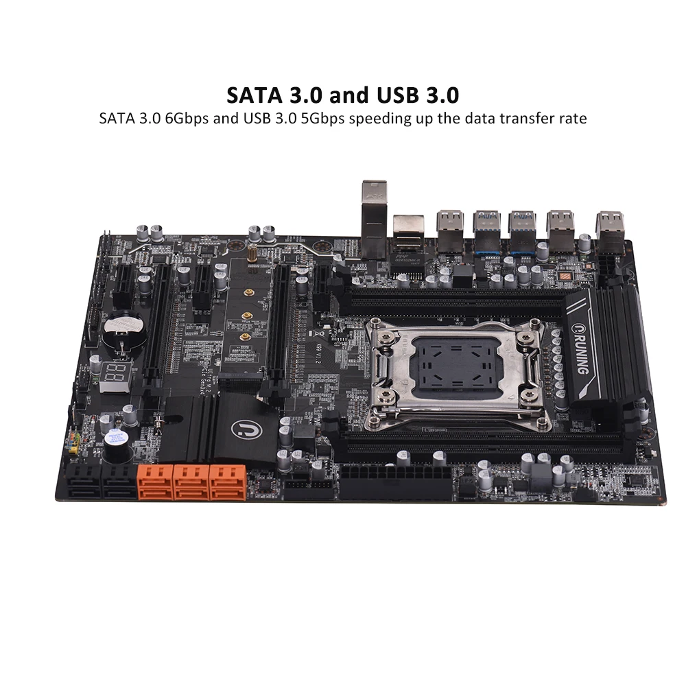 X99 V1.2 материнская плата DDR4 ATX LGA2011 cpmputer DIMM Слоты SATA 3,0 и USB 3,0 настольная материнская плата