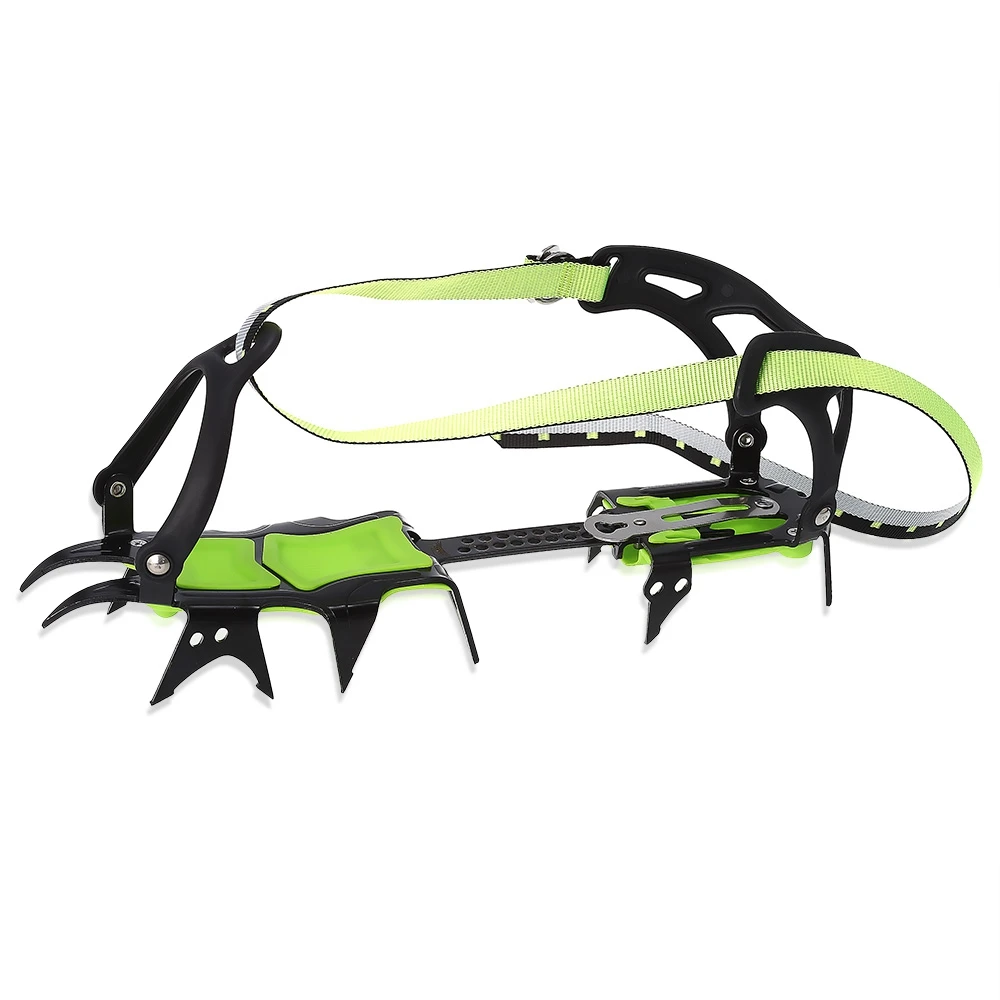 BRS 14 الأسنان المجمعة الأشرطة المهنية الفولاذ المقاوم للصدأ عدم الانزلاق غطاء الجليد القابض الثلوج مجلس التزلج والمشي تسلق