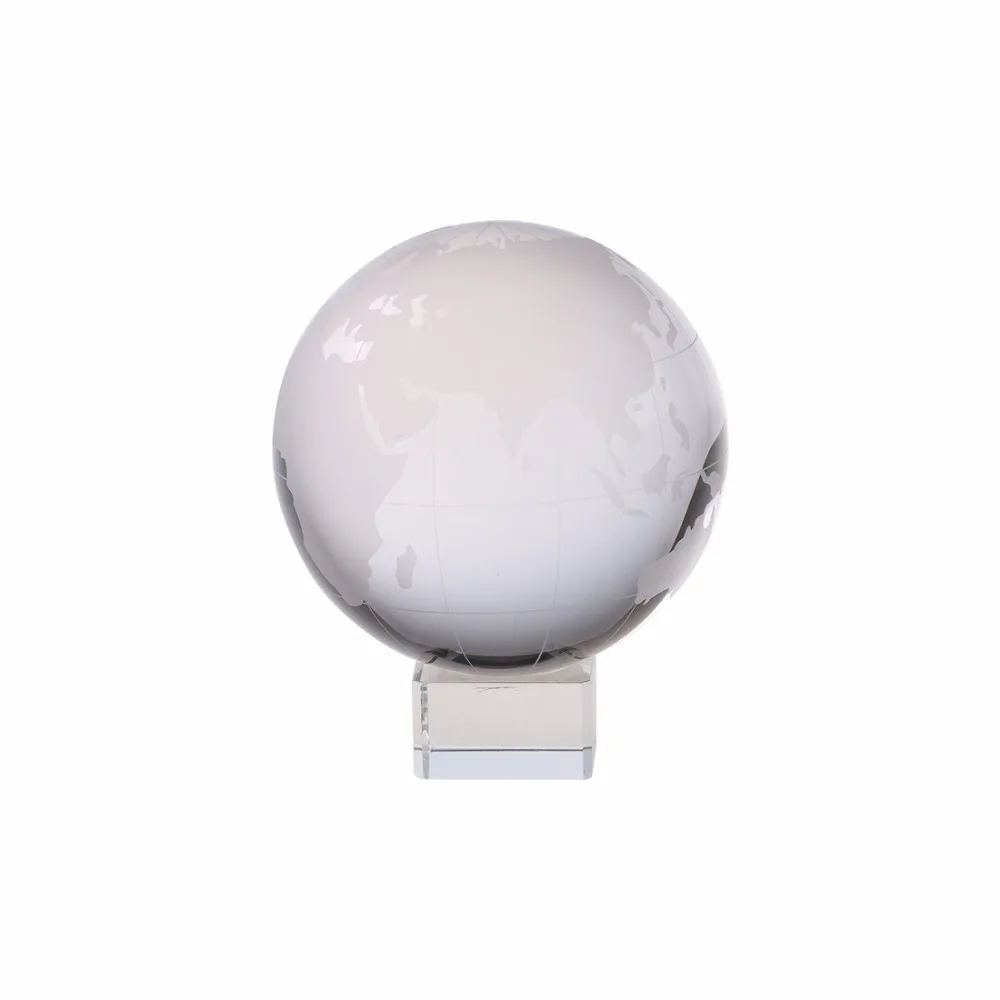 

80mm Crystal Ball Earth Design Education For Kids Christmas Ornament Gift Paperweight Art&Collection Tabletop Home Decorations