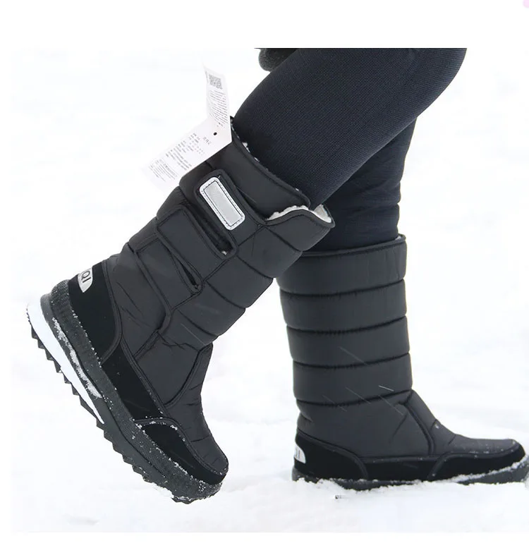 2017 зимние ботинки, мужские непромокаемые зимние ботинки, уличная Теплая мужская обувь, модная Рабочая обувь