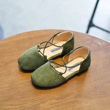 Fashion Children Shoes Girls Sandals 2017 New Summer Faux Suede Leather Kids Shoes For Girl Princess Shoes Party Dance Shoes