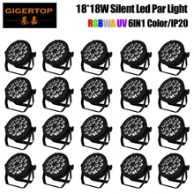Gigertop 18 Вт RGBWA UV 6в1 18 Led DJ сценическая красочная настенная шайба свет двойной 6/10 DMX каналы Авто/музыка управление для праздника